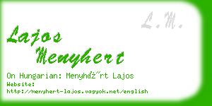 lajos menyhert business card